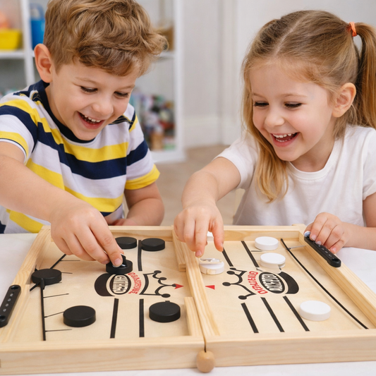 Fast Sling Puck Game – Speed Duel Wooden Board Game