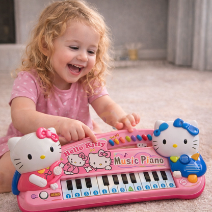Hello Kitty 2-in-1 Musical Set – Mini Piano + Cute Guitar for Little Stars
