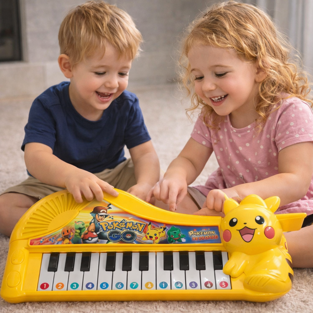 Pokémon 2-in-1 Musical Set – Pikachu Guitar + Mini Keyboard Piano