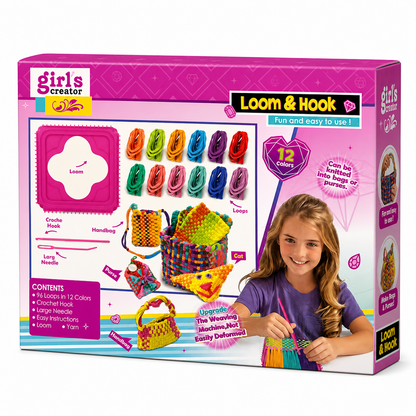 Loom & Hook Kit– DIY Weaving Craft Set