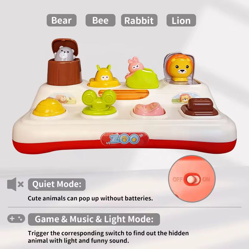 Pop-Up Animal Music & Light Toy