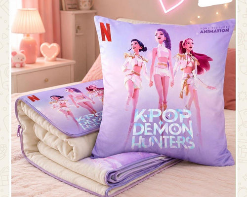 K-Pop Demon Hunters transforming pillow