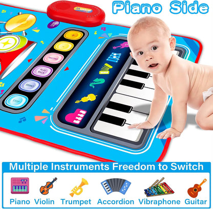 2-in-1 Piano Drum Musical Play Mat