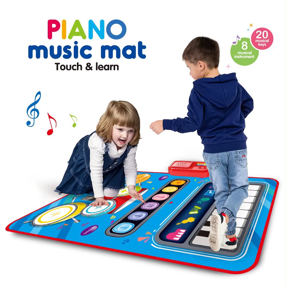 2-in-1 Piano Drum Musical Play Mat