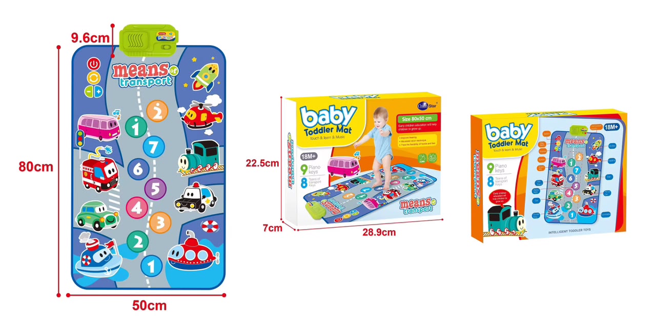 Baby Toddler Musical Transport Interactive Play Mat