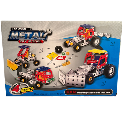 Metal Construction Vehicle Set – 4-in-1 Build & Play Model