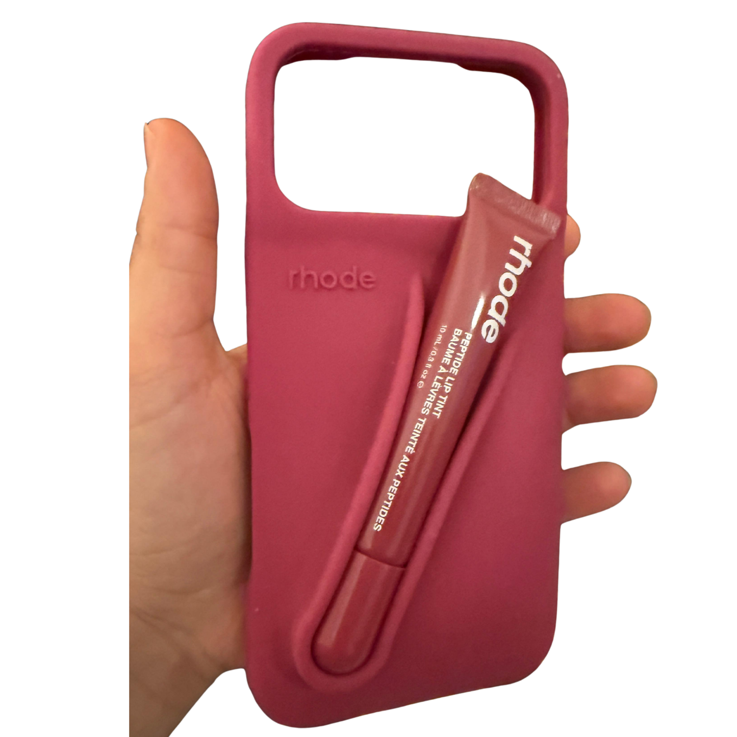 Rhode Lip Case – iPhone Cover + Matching Lipstick Holder (Trendy 2-in-1 Design)