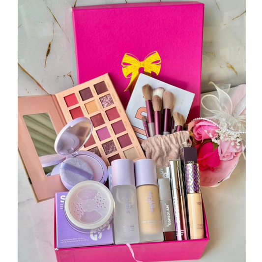 Ultimate Pink Glam Beauty Gift Box – Complete Makeup & Brush Set