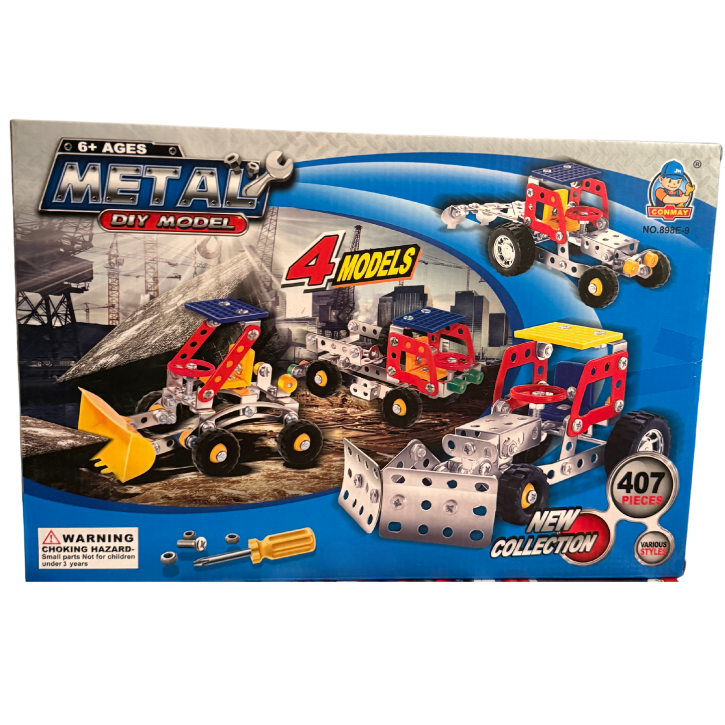 Metal Construction Vehicle Set – 4-in-1 Build & Play Model